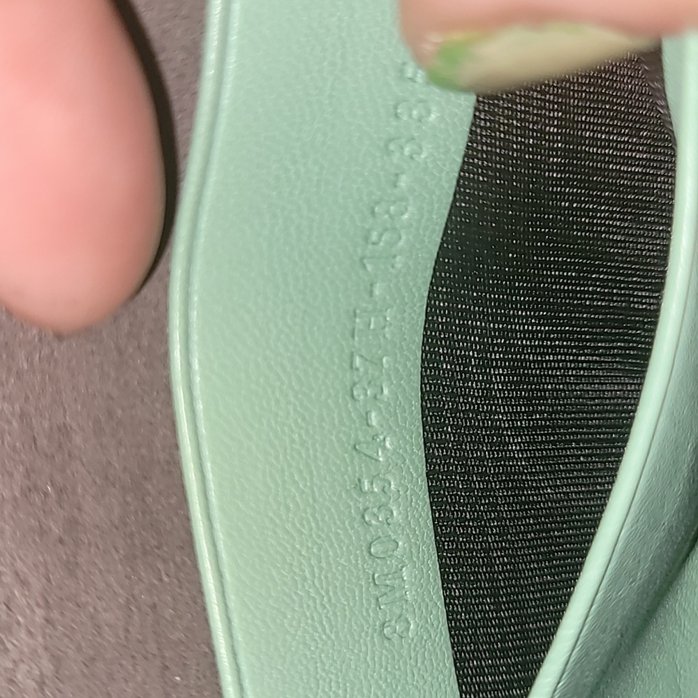 *SOLD FENDI Light green Leather and Fox Fur Micro Buggie Baguette Bag - Picture 7 of 9